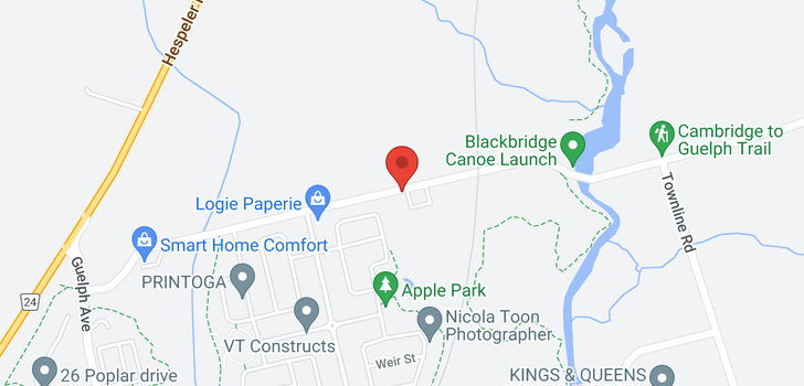 map of 29 625 Blackbridge Road